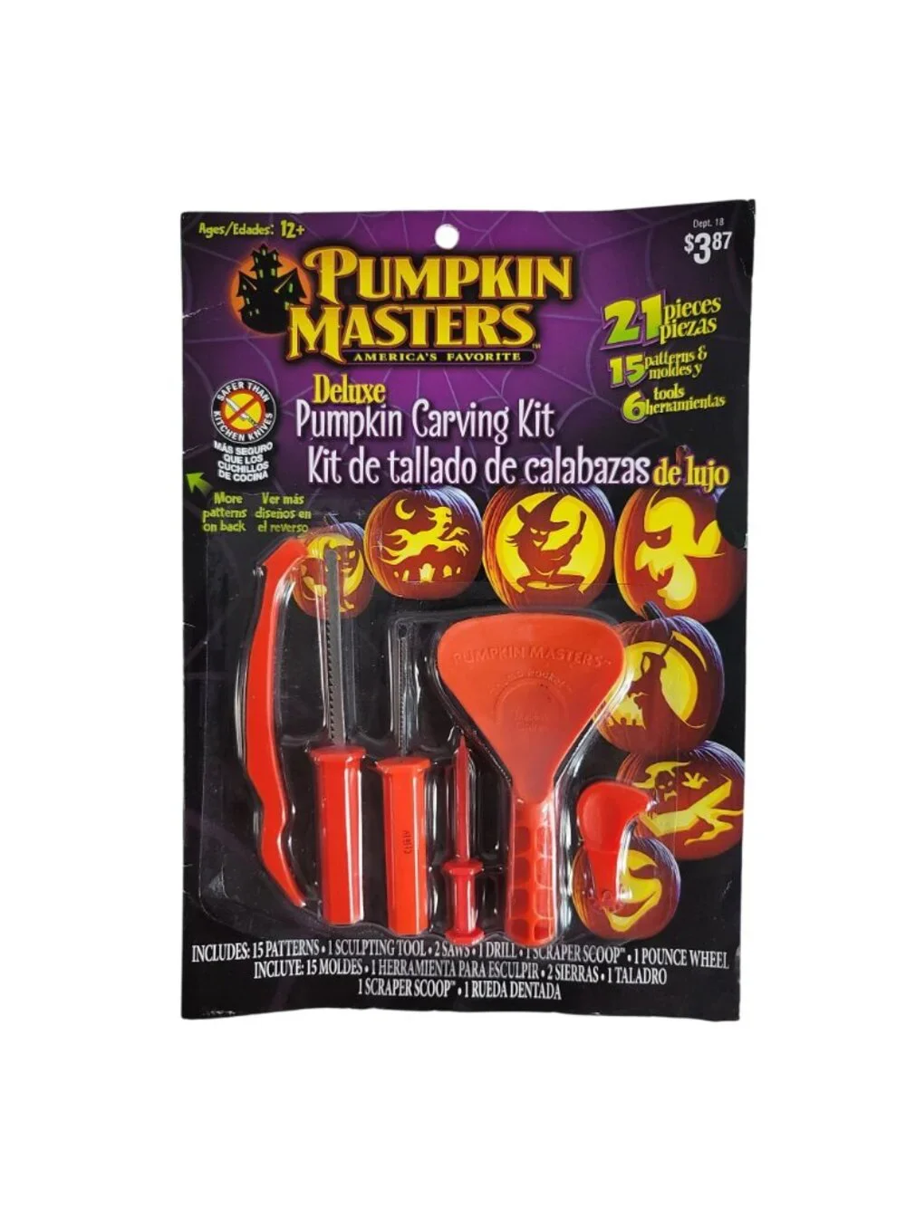 Halloween Carving Decorating Kits Lot x4 Pumpkin Masters 2 Crazy Faces Paint NEW
